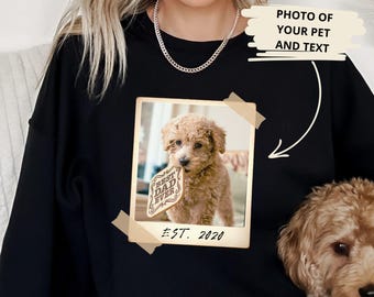 Benutzerdefinierte Haustier Foto Shirt, Komfort Farben Shirt, benutzerdefinierte Hund Katze Shirt, personalisierte Haustier Shirt, Retro Vintage Haustier Foto Shirt, Haustier-Liebhaber-Geschenk, Geschenke