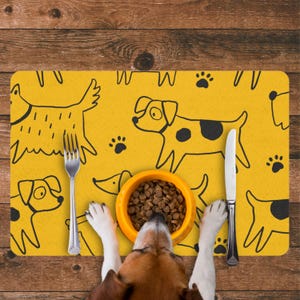 Personalized Dog Food Mat, Custom Pet Gift, Dog Food Mat, For Puppy Gift, Custom Dog Gift,Cat Gift,Personalized Cat Mat,Dog Bowl Mats Custom
