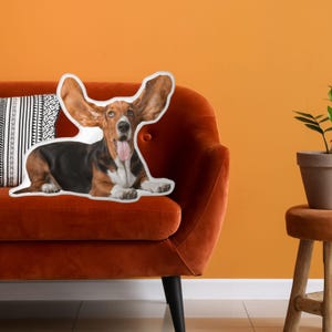 Custom 3D Pet Pillow from Photo, Personalized Dog/Cat Shaped Throw Pillow, Pet Memorial Gift, Personalized Pillow, Dog Gift, Pet Lover Gift