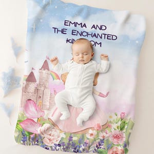 Custom Princess Baby Blanket, Personalized Baby Girl Blanket, Fairy Tale Nursery Gift for Baby Shower Birthday & Newborn, New Mom Present