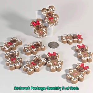 Mickey et Minnie en pain d'épice - Aimant croisière de Noël Disney - Décoration de porte de cabine, cadeau poisson ou souvenir - Imprimé 3D