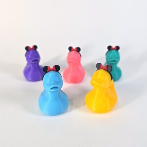 Cruise Ducks with Minnie Ears – Set of 5 Colorful 3D Printed Ducks - Disney Cruise Duck - Fish Extender Gift - Duck Duck Jeep