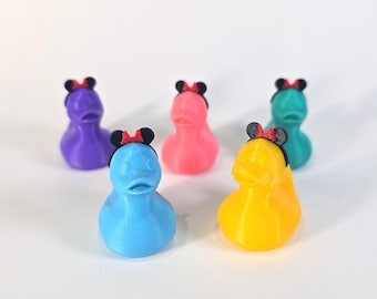 Cruise Ducks with Minnie Ears – Set of 5 Colorful 3D Printed Ducks - Disney Cruise Duck - Fish Extender Gift - Duck Duck Jeep