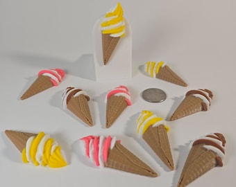Ice Cream Cone Magnet - 3 Colors / Flavors - Disney Cruise Magnet - Personalized Door Decoration, Fish Extender Gift, or Pixie Dust-3D Print