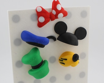Fabulous Five Small Magnet Set – Mickey, Minnie, Donald, Goofy, Pluto Inspired Magnets – Disney Cruise Door Decor – 3D Printed Set of 5