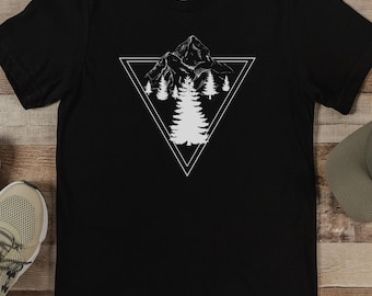 Adventurous Nature Unisex Jersey Tee with Mountain Design, Outdoor Fun Tee, Gift for Nature Lovers, Hiking Shirt, Eco-Friendly Apparel