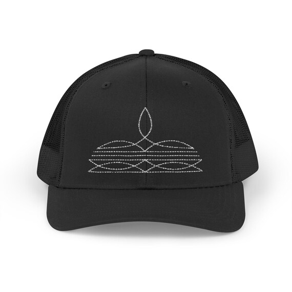 Cowboy Boot Print Snapback Trucker Cap, Western Hat, Country  display picture 3