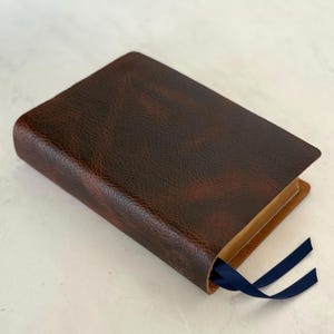 NIV Leather Bible | Full Grain Leather, Personalize, Red Letter,  Large Print, Personal Size
