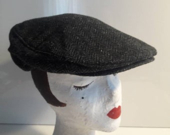 Tweed newsboy cap retro size fits most adjustable Men's or women's