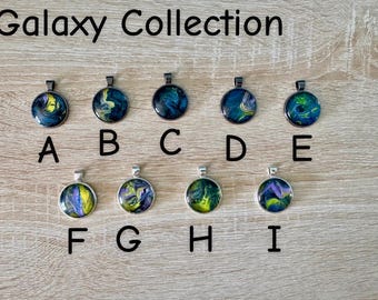 Hangers van acrylgegoten ronde legering (Galaxy Collection)