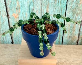 Potplant met kralen (op minivaren geïnspireerde potplant)