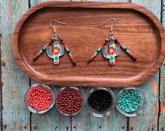 Cactus-kralenoorbellen