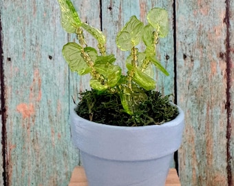 Potplant met kralen (op mini gouden pothos geïnspireerde potplant)