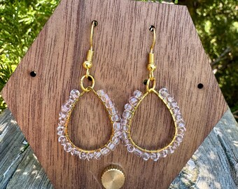 Druppeloorbellen met kralen