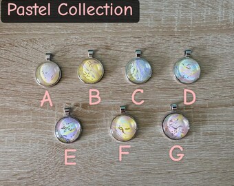 Ronde hangers van acryl (pastelcollectie).