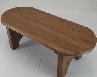 Low Teakwood Stool – Handmade Solid Teak Wood Low Stool, Rustic Accent Seat, Small Wooden Step Stool, Minimalist Furniture