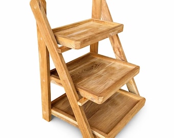 3-Tier Foldable Storage Rack – Portable Organizer Shelf, Space-Saving Metal Shelf for Kitchen, Bathroom, Office