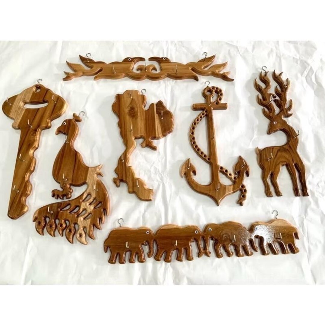 Animal-shaped Key Holder for Wall | Cute Wooden Animal Key Rack ...