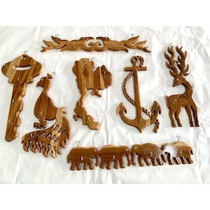 Animal-Shaped Key Holder for Wall | Cute Wooden Animal Key Rack | Entryway Organizer | Rustic Home Decor | Unique Housewarming Gift Idea