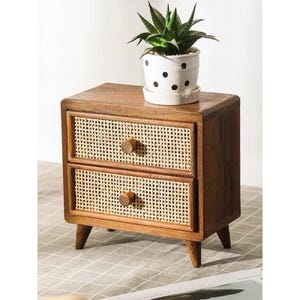 Houten kleine doos met lades - grote inhoud, 2 lades opbergoplossing, lagen sieradendoos, opbergdoos hout, houten kistladen
