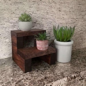 Minimalistischer Blumentopfständer - Moderner Holzpflanztopf | Mid Century Pflanzenhalter | Kleiner Raum Pflanzen Display | Boho Wohndekor