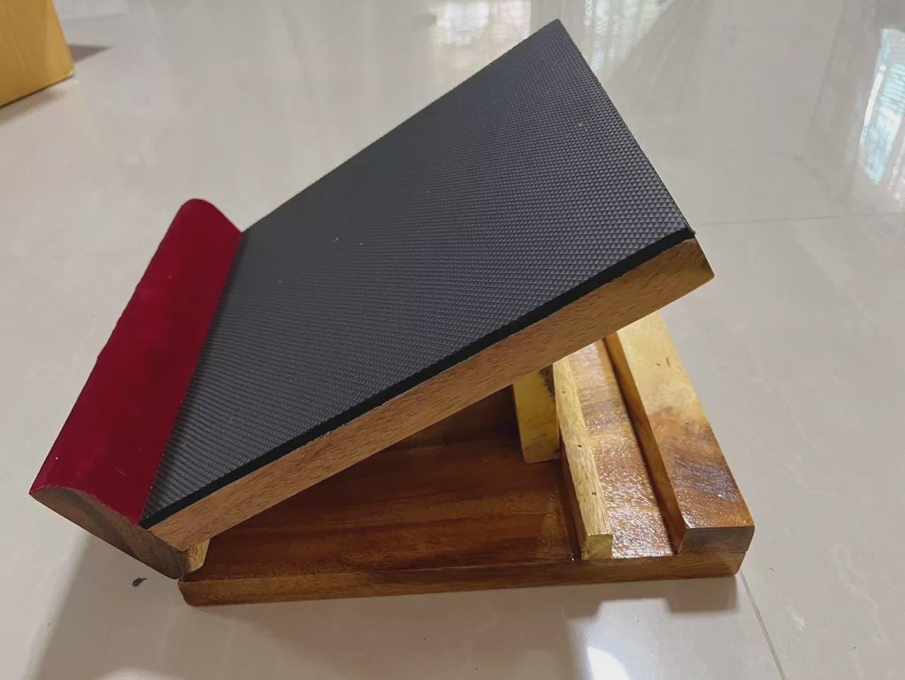Wooden Foot Massage Stand, Acupressure Foot Massager Board, Reflexology Wood Foot Rest, Natural Therapy Tool
