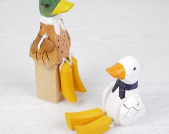 Carved wooden duck | Wooden toys | Toddler gifts | Waldorf toys | Baby gift | Children toy | Educational toys | Natural Gift | Decorative