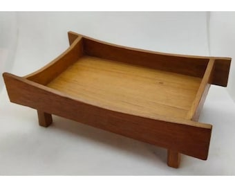 木製サービングトレイ | 木製フルーツトレイ | チーク材木製トレイ | フルーツディスプレイ | 素朴な装飾 | 手作りトレイ | ホームデコレーション | 装飾的な素朴なトレイ