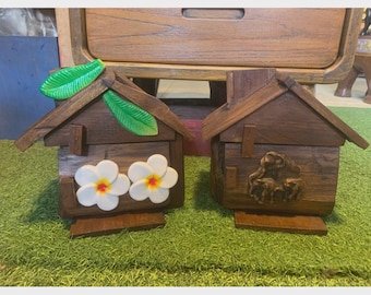 Teak Wood Tissue Box Cover | Handmade Wooden Tissue Holder for Bathroom, Office, Living Room | Rustic Modern Home Decor | Home Decor Gift