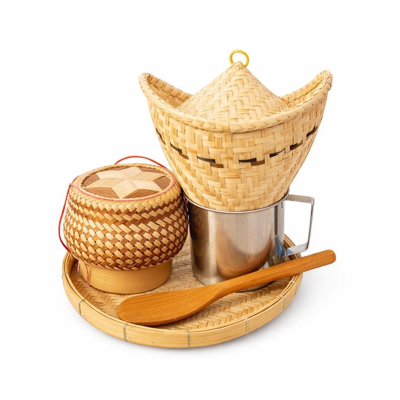 Steamable Rice Packs 7-inch Sticky Rice Steaming Set – Complete Set of 6 Pieces for ...