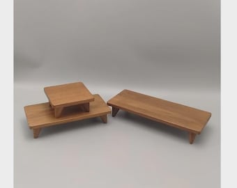 Base de madera de teca para estatua de Buda, soporte de deidad con orificios para clavijas, base de altar de madera, base con ranuras para clavijas afiladas, decoración espiritual tailandesa.