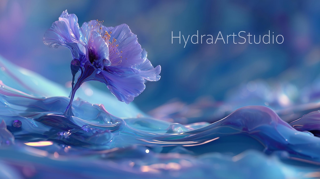 Purple Fantasy Flower | Video Loop | Surreal Background (MP4 Digital ...