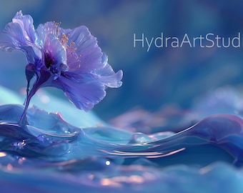 Purple Fantasy Flower | Video Loop | Surreal Background (MP4 Digital Download)