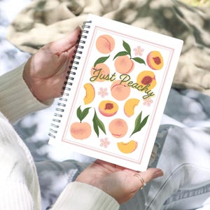 Peachy Spiral Notebook - Just Peachy Design, Cute Stationery for Students, Journaling, Gift for Friends, Peach Lover&#39;s Notebook