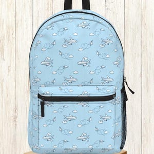 Take Off in Style: Airplane-Themed Backpack, Travel Bag, School Backpack, Airplane Design, Perfect for Birthdays and Vacations