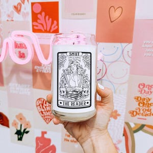 The Smut Reader Tarot Card Scented Candle, 13.75oz|Literary Girl|Smut Gift|Romance Reader|Smutty Books|Spicy Book Gifts|Dark Academia