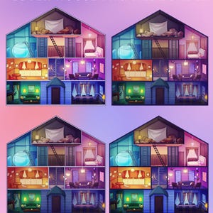 Zestaw TS Lover House PNG/JPG — dekoracja pudełka na imprezę walentynkową, naklejki kliparty, wzory sublimacji dla Cricut, koszulki, kubki, naklejki na laptopy