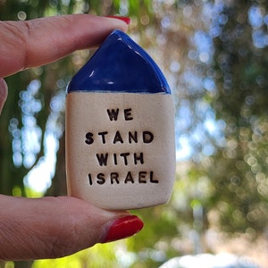 Israel is my home Stand with Israel Israel is my heart Miniature house Made in Israel Israel art Israel support image 5