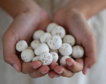 Wedding favors Round Love pebbles Bridesmaids gift Shower gift Wedding decoration