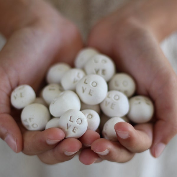 Wedding favors Round Love pebbles Bridesmaids gift Shower gift Wedding decoration