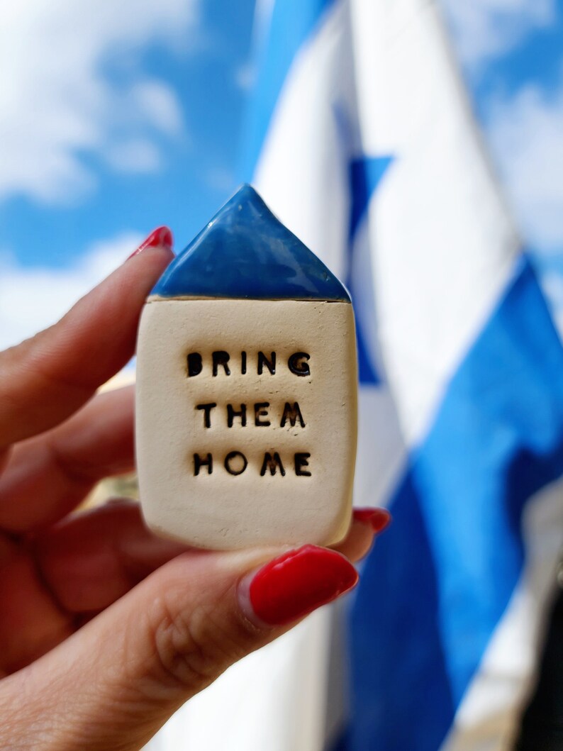 Israel is my home Stand with Israel Israel is my heart Miniature house Made in Israel Israel art Israel support image 6