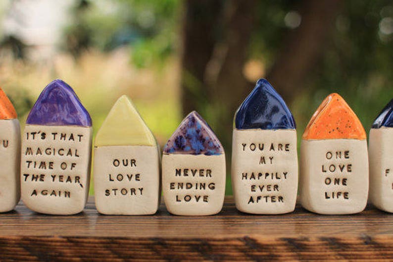 Love lives here, Miniature houses, Ceramic house, Miniatures, Sayings gift, Word gifts, Inspirational gifts, Ornaments, Christmas gifts image 10