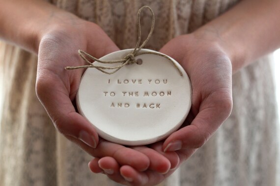 I Love You To The Moon And Back Ring Bearer Pillow Alternative Etsy