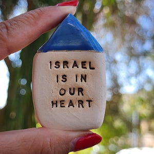 Israel is my home Stand with Israel Israel is my heart Miniature house Made in Israel Israel art Israel support image 3