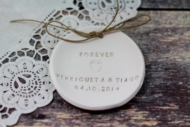 Custom Wedding ring bearer Ring dish Personalized forever Ring pillow alternative Personalized ring bowl ,Alternative ring bearer pillow image 2