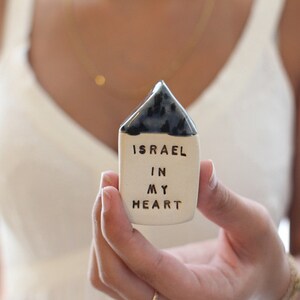 Israel in my heart Miniature house Made in Israel Israel art Israel support image 3