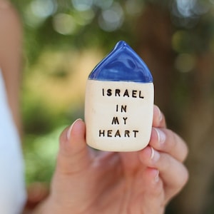 Israel in my heart Miniature house Made in Israel Israel art Israel support image 5