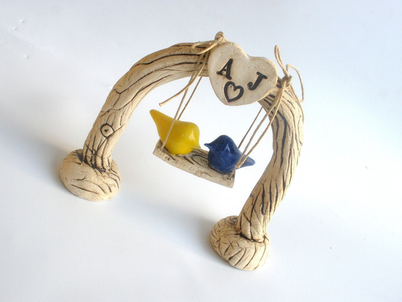 Custom Love Birds Wedding Cake Topper Etsy