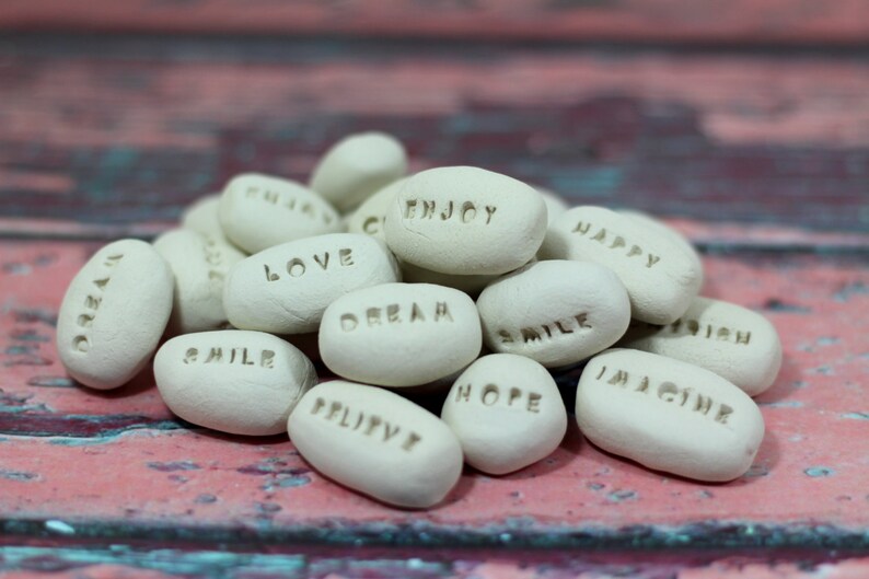 Message Stones Inspirational Stones Ceramic Custom Stone Etsy UK