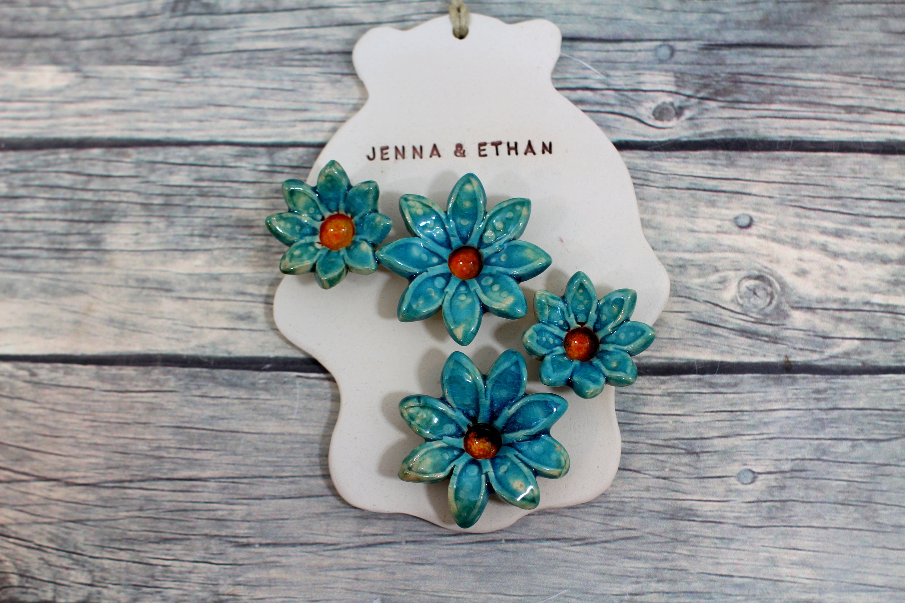 Décoration de Hamsa en Céramique Personnalisée Juif Cadeaux Art Personnalisé Hamsa Wall Tenture Mura